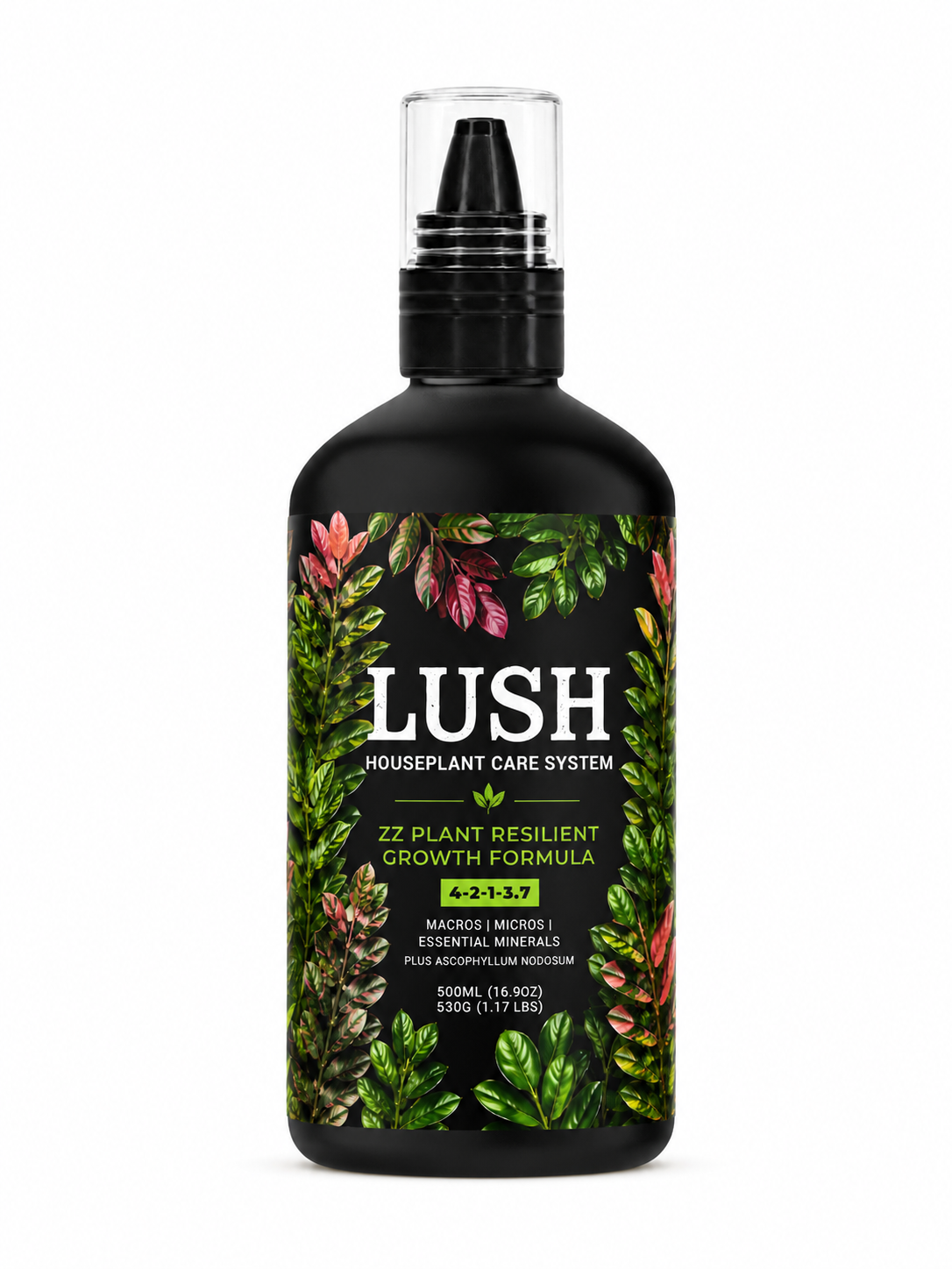 Lush ZZ Plant Food 4.2-1-3.7 bottle